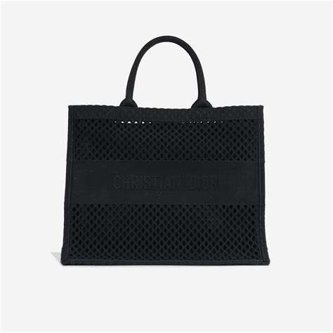 dior book tote black mesh|Dior carryall tote.